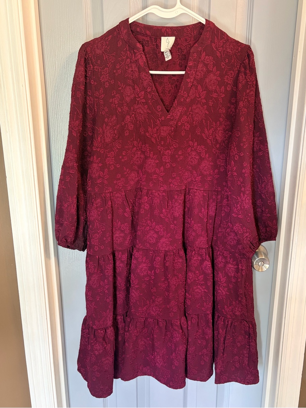 Joie Burgundy Floral Mini Dress